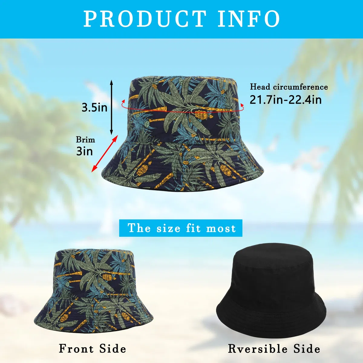 Feng Shui， Sombreros de Pescador para Mujer - Sombreros de Sol de Playa de Verano de algodón Reversible Sombrero de Pescador Plegable para Viajes Playa Senderismo Reino Unido
