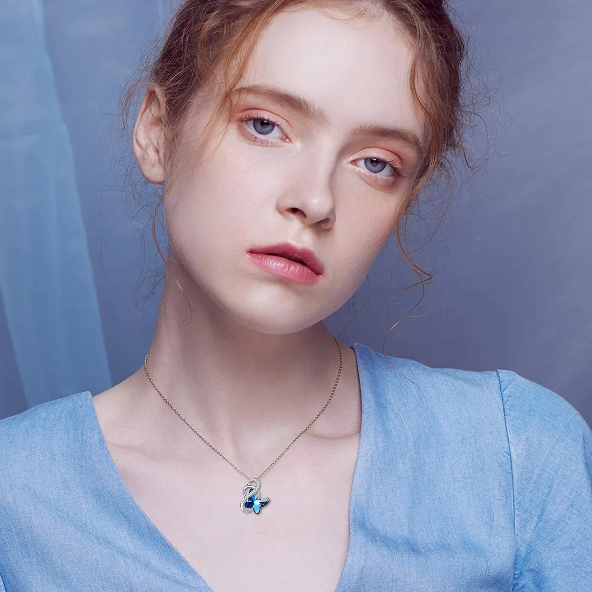 AOBOCO Collar de mariposa de plata de ley, joyería de mariposa, regalo de aniversario de cumpleaños para mujeres, niñas, hija, esposa