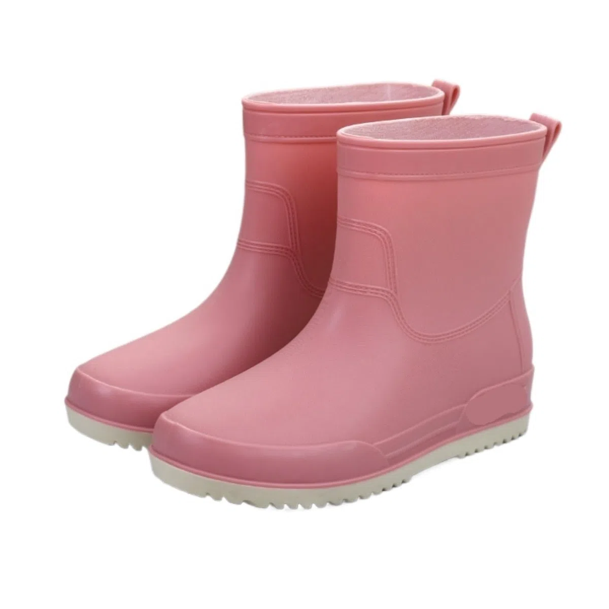 Botas Lluvia Agua Botas De Lluvia Antideslizantes For Exteriores For Mujer, Zapatos Agua PVC Tubo Corto Impermeables De Mujer(Pink,37)