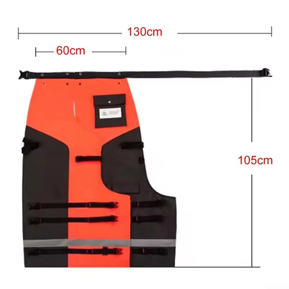 Motosierra protectora de 9 capas con cinturón ajustable y correas de pierna para hombres y mujeres, pantalones de seguridad ligeros estilo delantal para registro, corte y