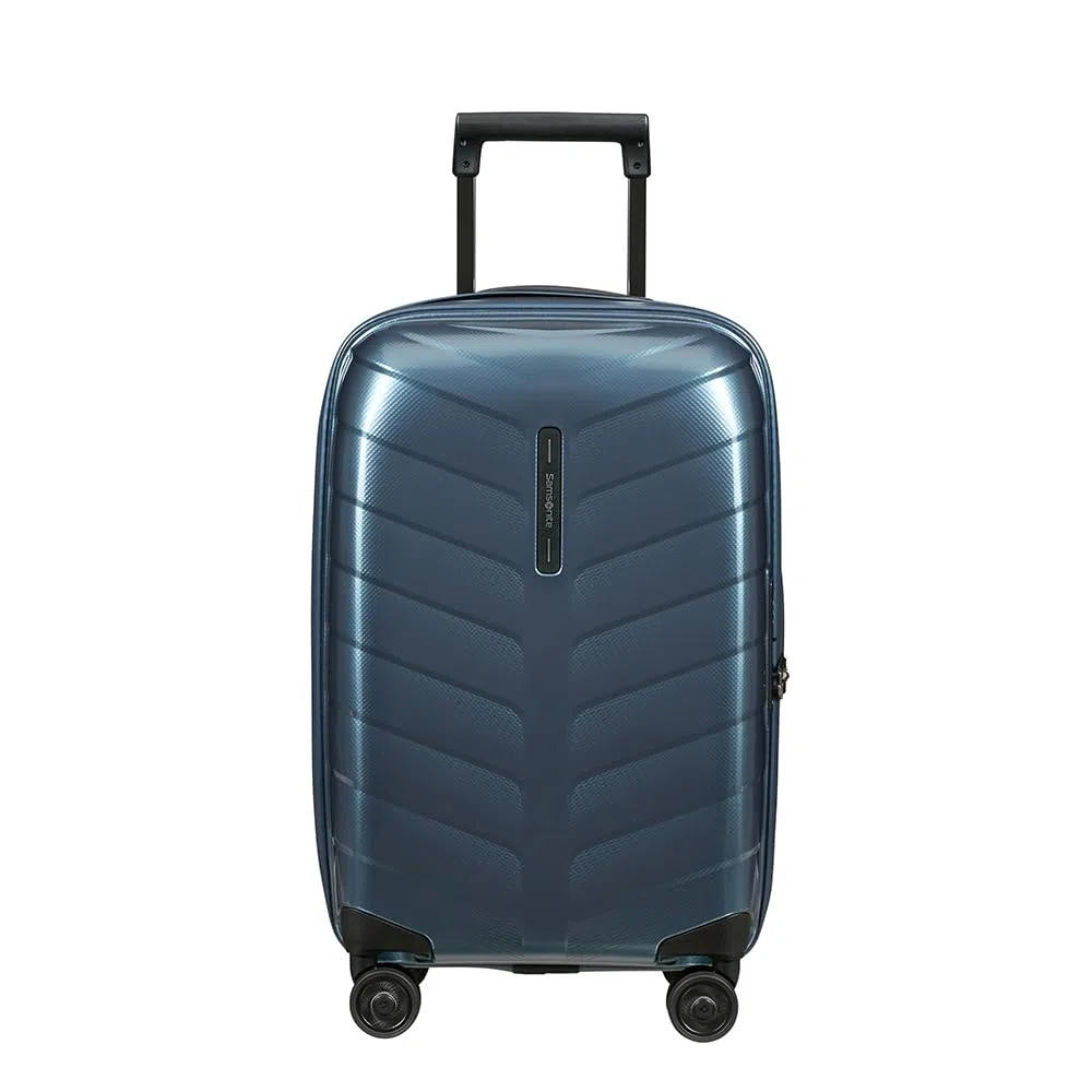 Samsonite Attrix - Spinner S, Echarlizable Hand Luggage, 55 cm, 38/44 L, Azul (Azul de Acero)
