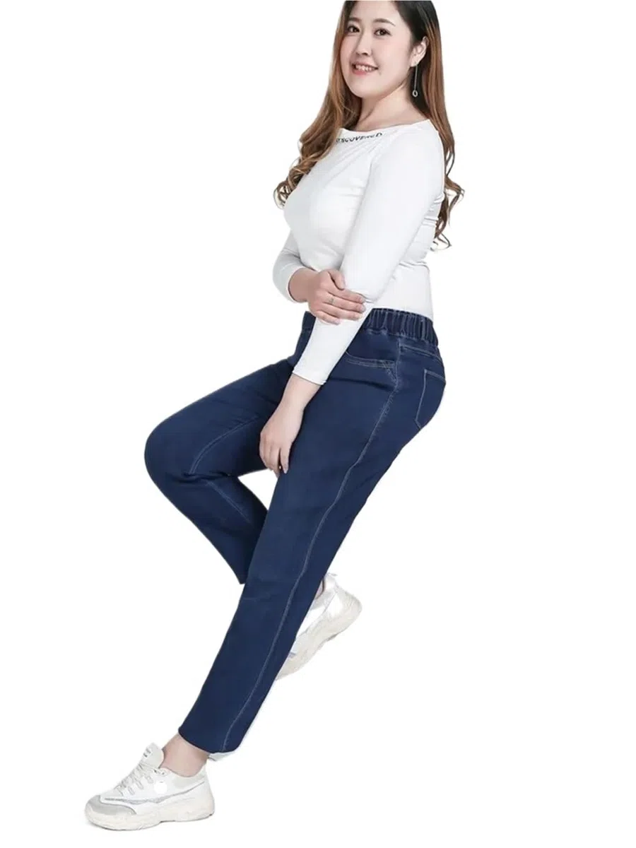 Jeans Mujer Pantalones Vaqueros elásticos Negros for Mujer, Talla 9XL, Holgados, de Talla Grande, for niña