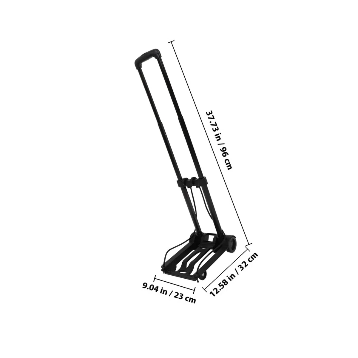 BESPORTBLE Carrito Plegable Portátil de 2 Ruedas Base de Plástico Reforzado y Cordón Elástico Ajustable Mini Trolley para Compras y Equipaje Compacto y Ligero para Viajes y Transporte