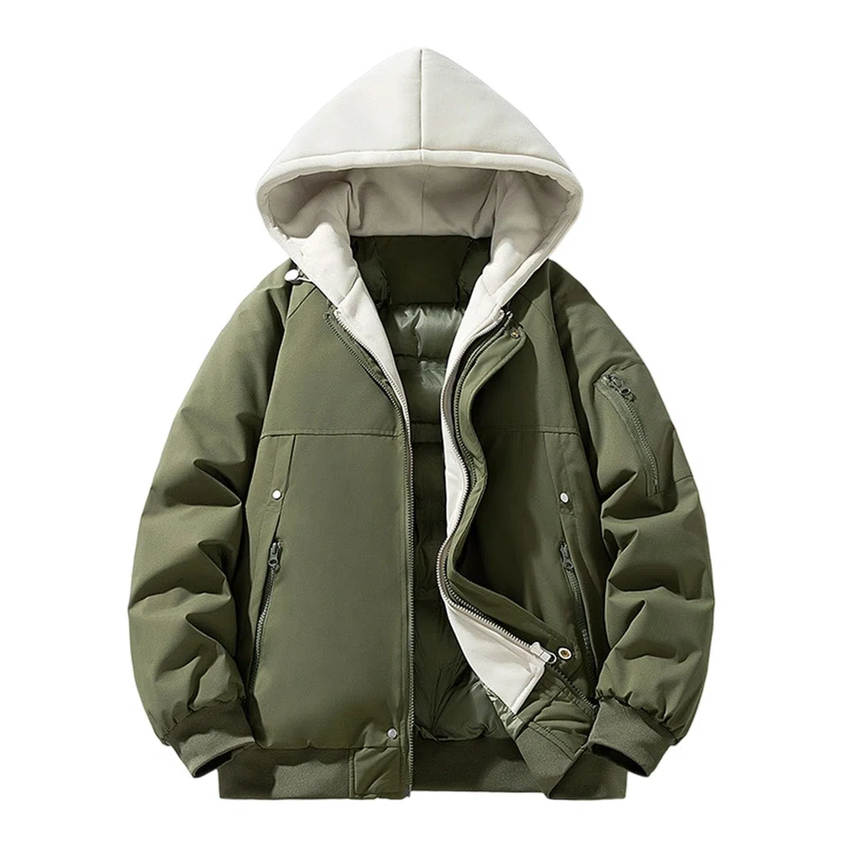Abrigo Hombre Chaqueta Negra Hombre Abrigos De Paño Abrigo Tres Cuartos Largo Parka Invierno Chaqueta Militar Tres Cuartos Parka Entretiempo Parkas Invierno Chaquetas De Plumas Acolchada Men Warm
