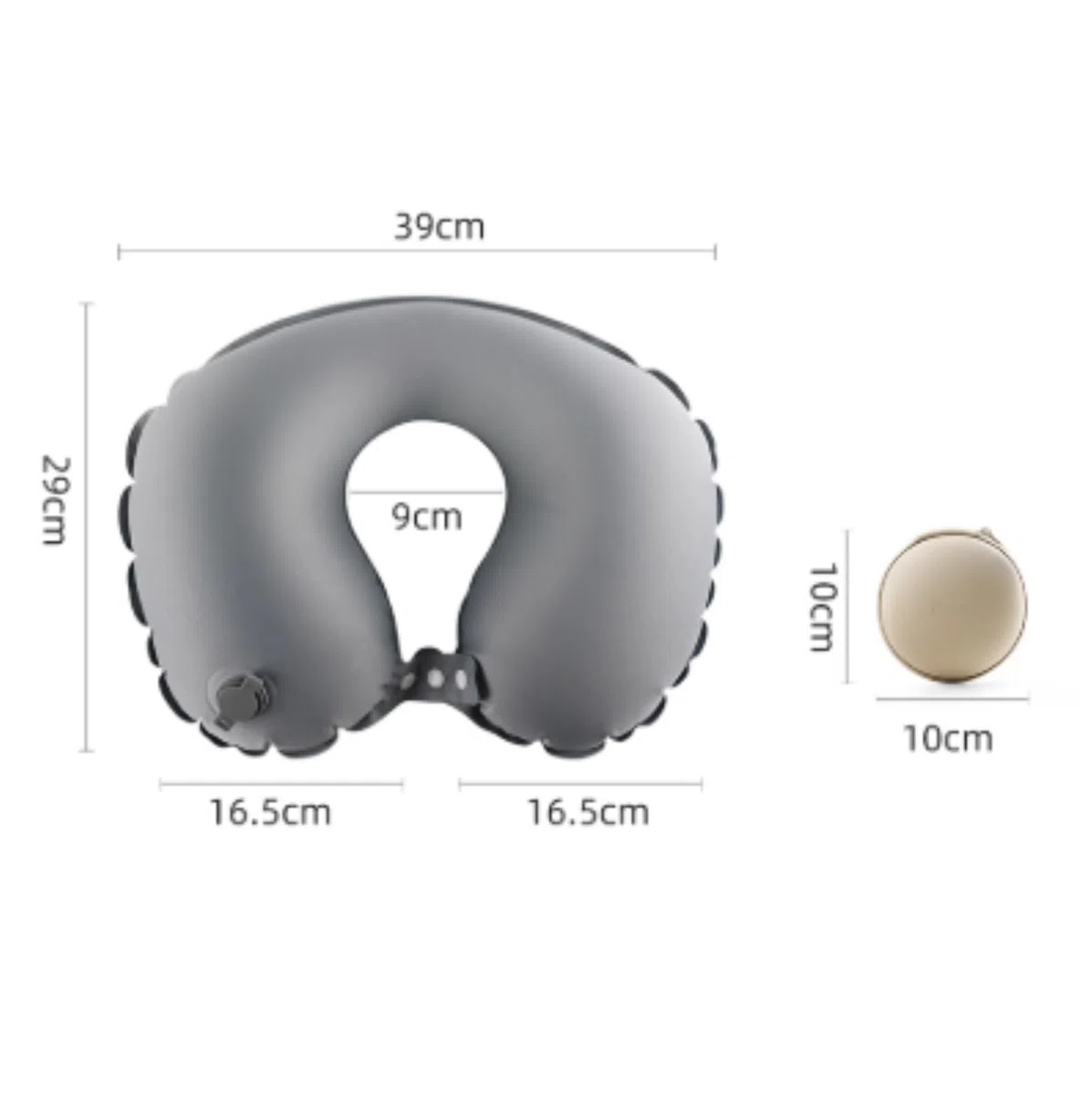 Almohada De Viaje Cuello Oficina Almohada Inflable For El Cuello, Portátil, For Siestas, For Viajes Accessorios De Viaje(Grey)