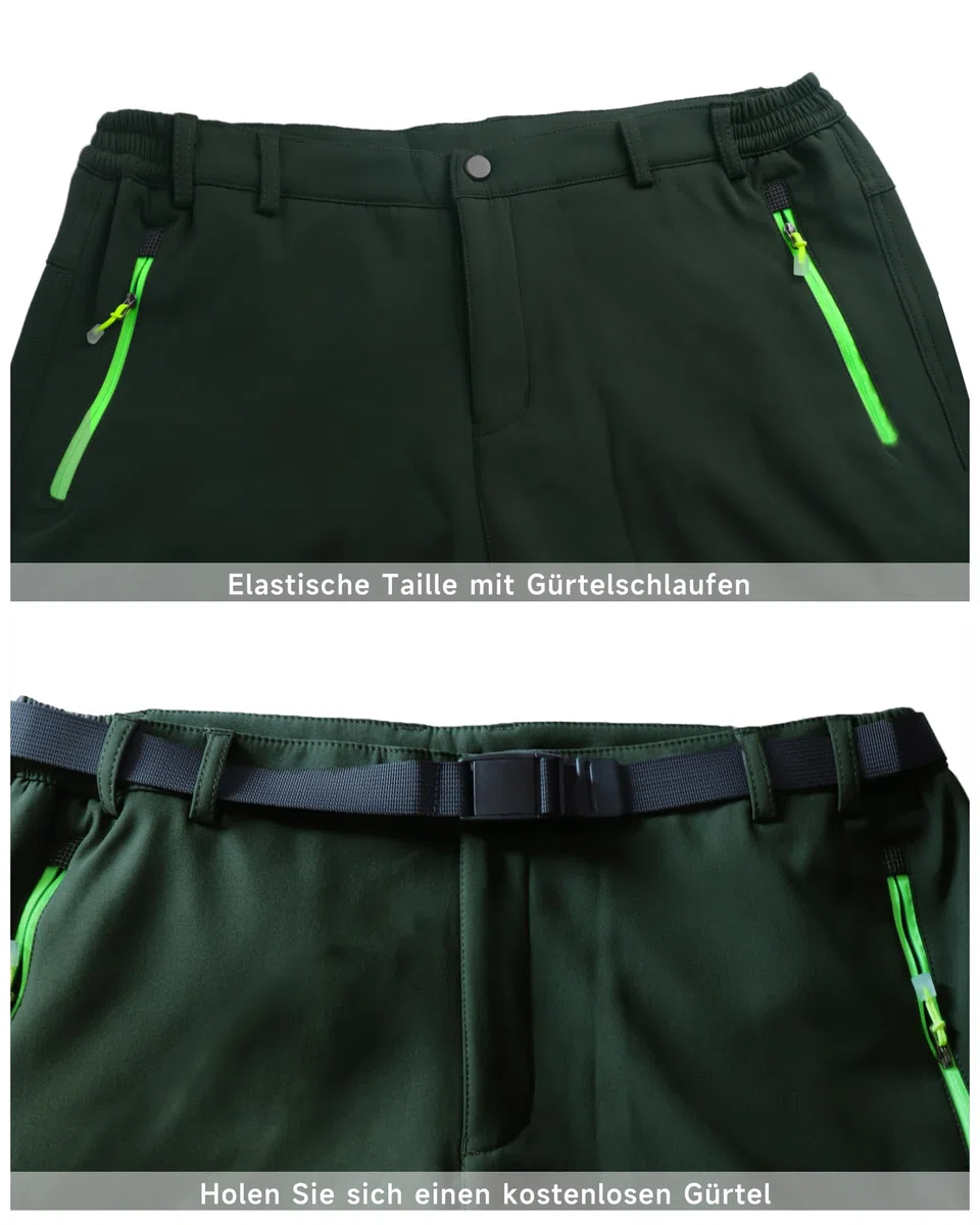 YAOHUOLE Pantalones de senderismo para hombre, pantalones de exterior para hombre, pantalones softshell, pantalones para hombre, pantalones de senderismo para hombre