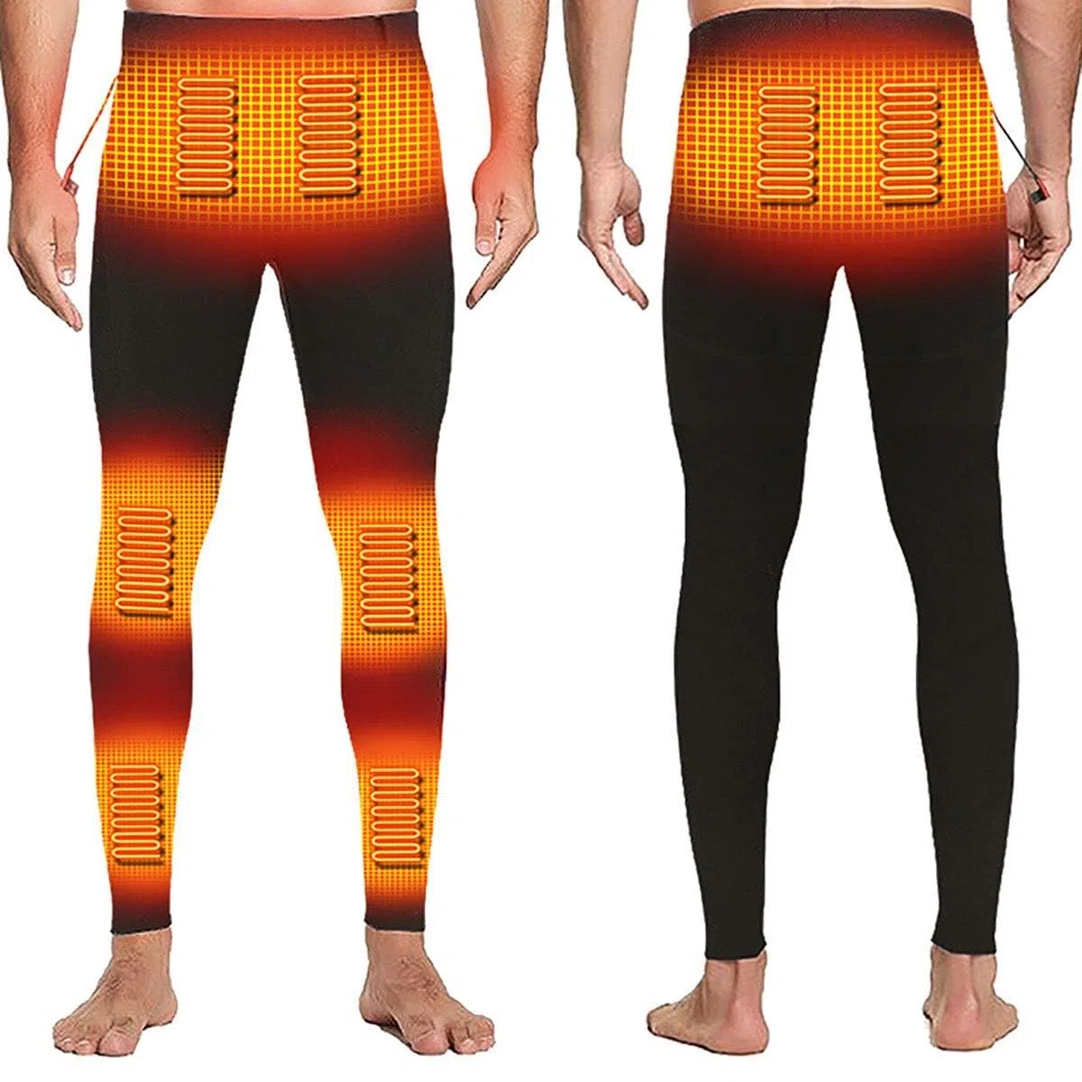 Leggings térmicos Lavables con USB para Hombre y Mujer, Ropa Interior térmica de Invierno, Pantalones para Senderismo y Acampada.