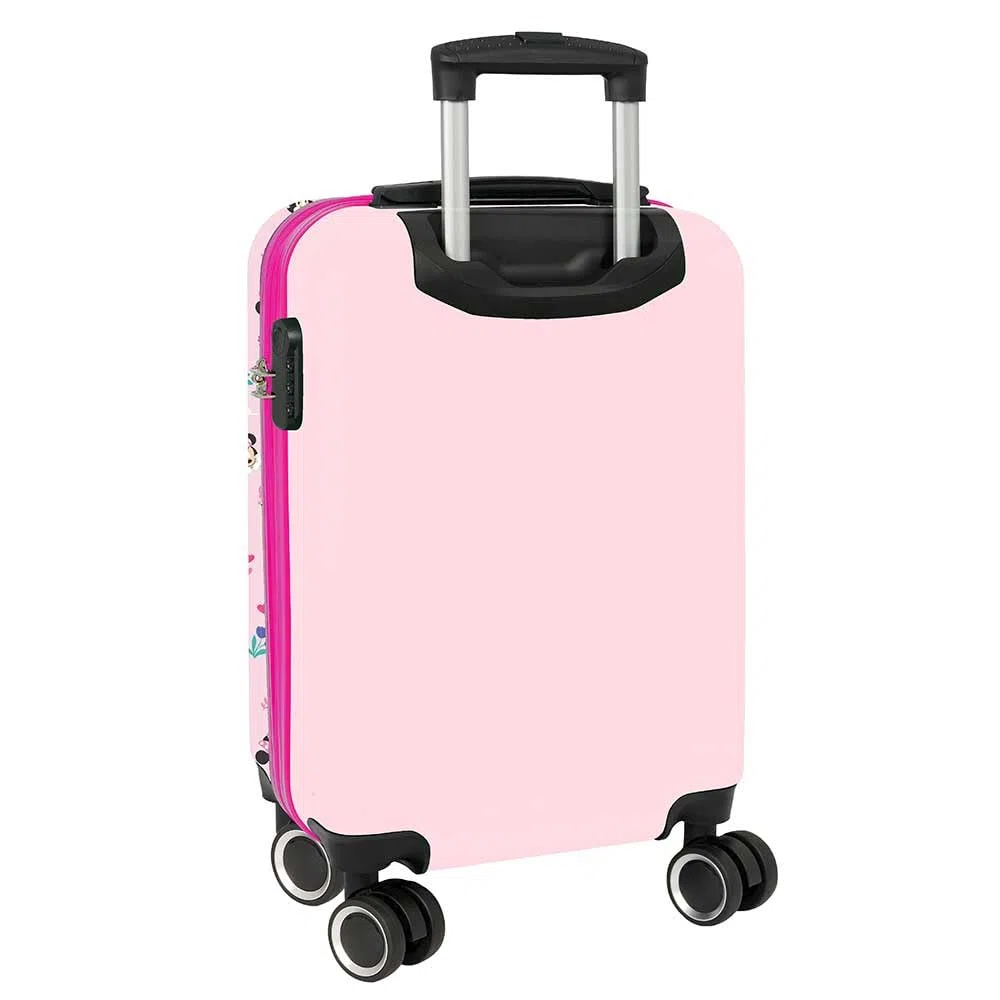 Safta | Maleta de Cabina 20″ Disney Minnie Mouse Naive, Carcasa Rígida ABS+PC, 4 Ruedas Dobles 360º, Asa Telescópica 2 Posiciones 100 cm, Medidas 34,5x20x55 cm