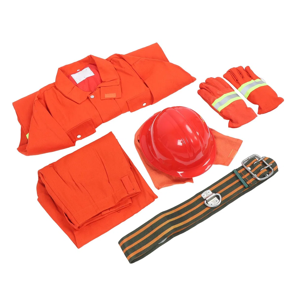 Traje de Trabajo Ignífugo Reflectante Mono a Prueba de Llamas Aislamiento Térmico Traje Ignífugo para Trabajadores en Entornos de Alto Riesgo Algodón/ABS/nylon 1 Juego para Uso Industrial