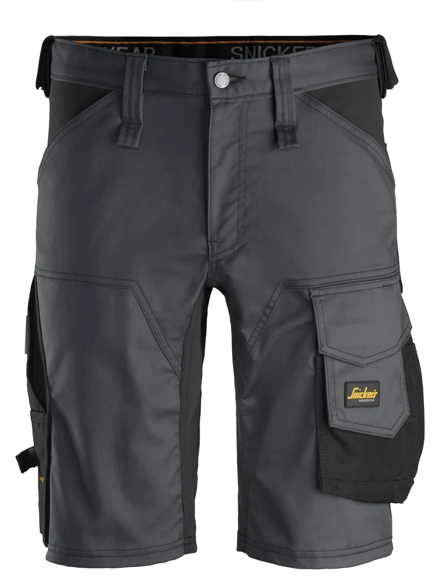 Pantalones cortos elásticos AllroundWork Gris Acero-Negro talla 52