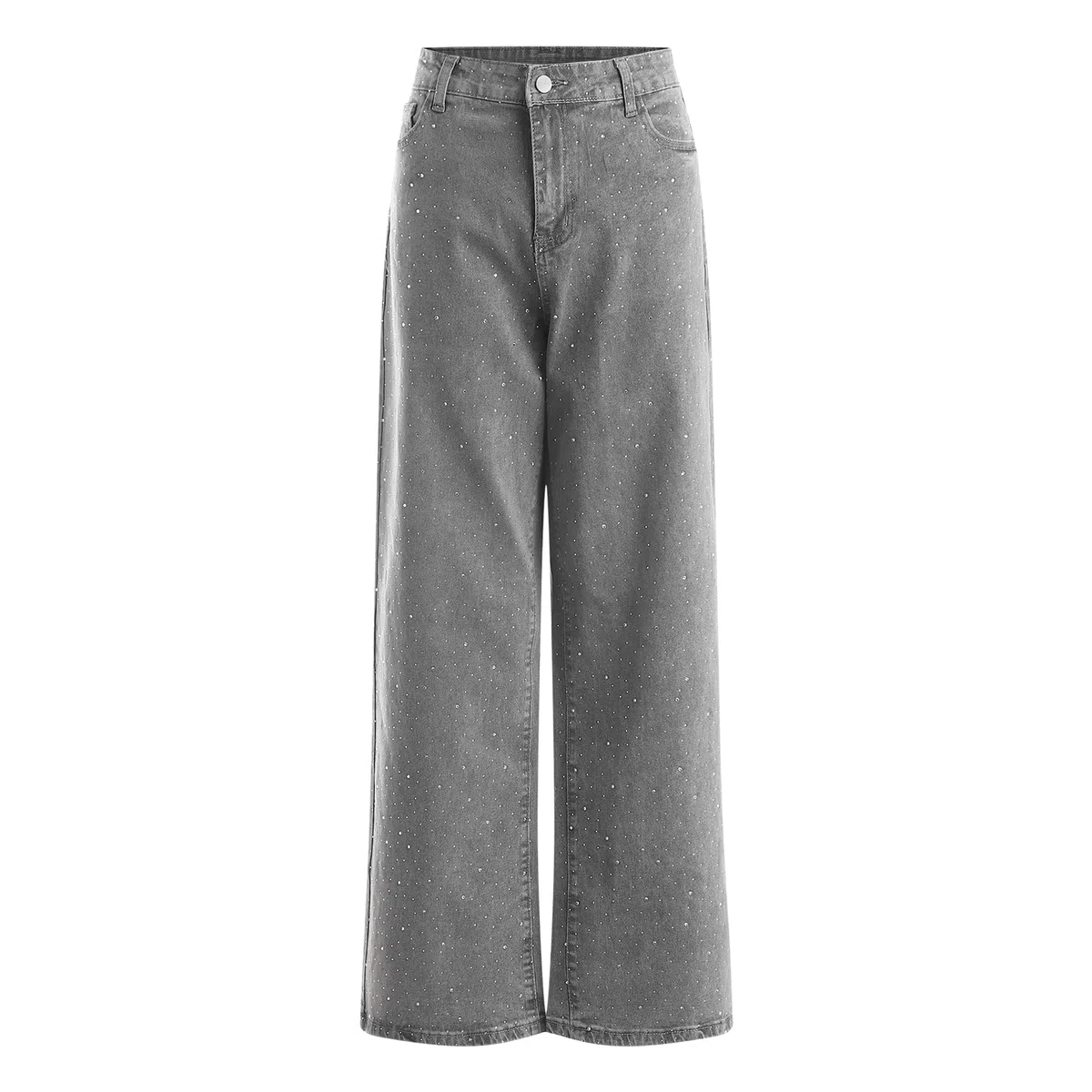 Genérico Vaqueros Rectos Mujer Pantalones Vaqueros Holgados para Mujer Pantalones para Corte Ajustado Cintura Alta Cintura Alta De Mezclilla Ajustados con Detalles Desgastados