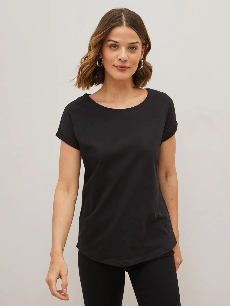 NEXT Camisetas Manga Corta para Mujer, 100% Algodón, Pack de 3 Camisetas