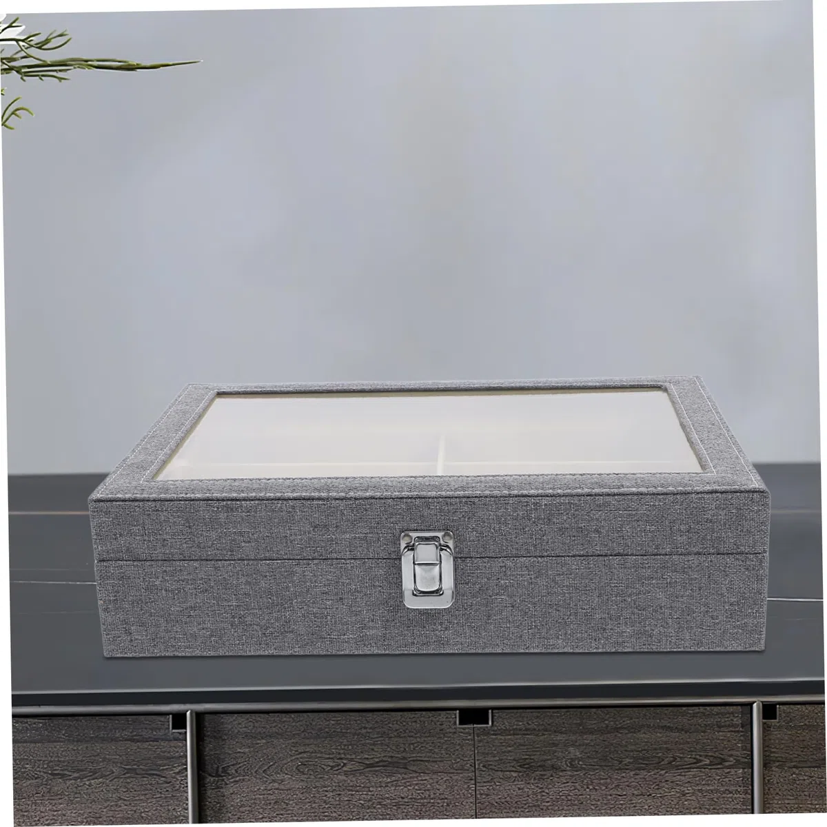POPETPOP Caja para Guardar Gafas De Compartimentos Organizador De Gafas y Bandeja para Joyas