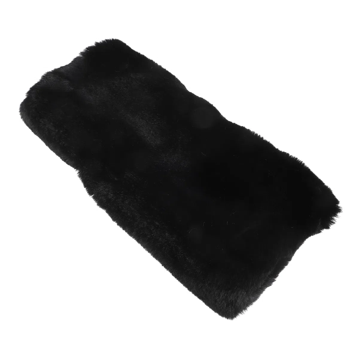 ibasenice Manguito Más Cálido Guantes Felpa Cálida De Invierno Conejo para Pelo Negro Calienta Chicas Conduciendo Bolsa De Punto Térmico Forrado Las Manos Felpa Corta Black