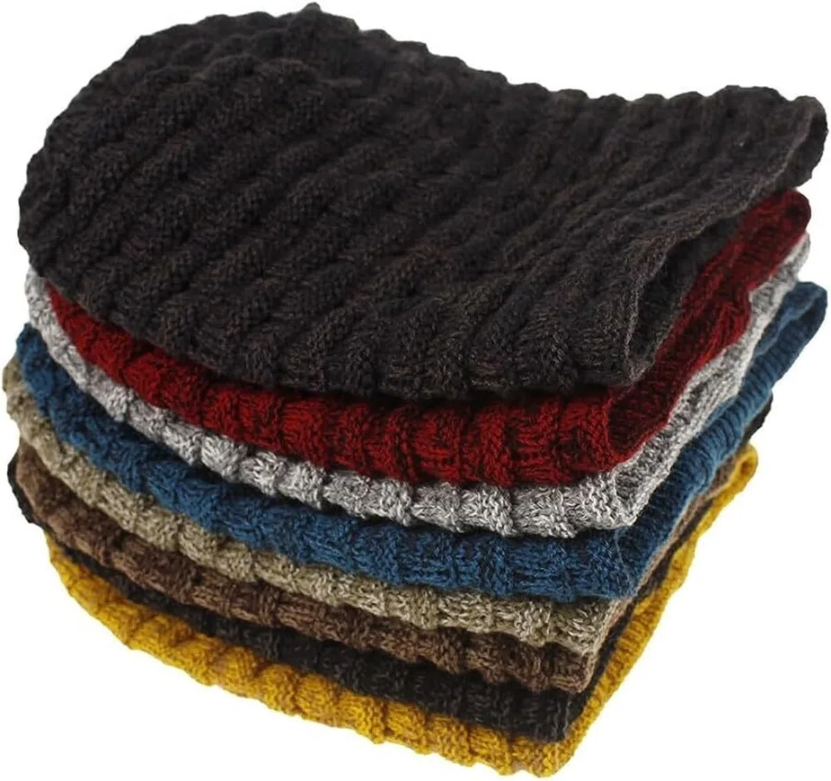 Invierno Calor Suave Gorros Gorro Para Hombres Y Mujeres, De Lana Térmico Cálido Para Invierno, Punto Holgado Grueso Con Calavera Gorro Cálido para Correr