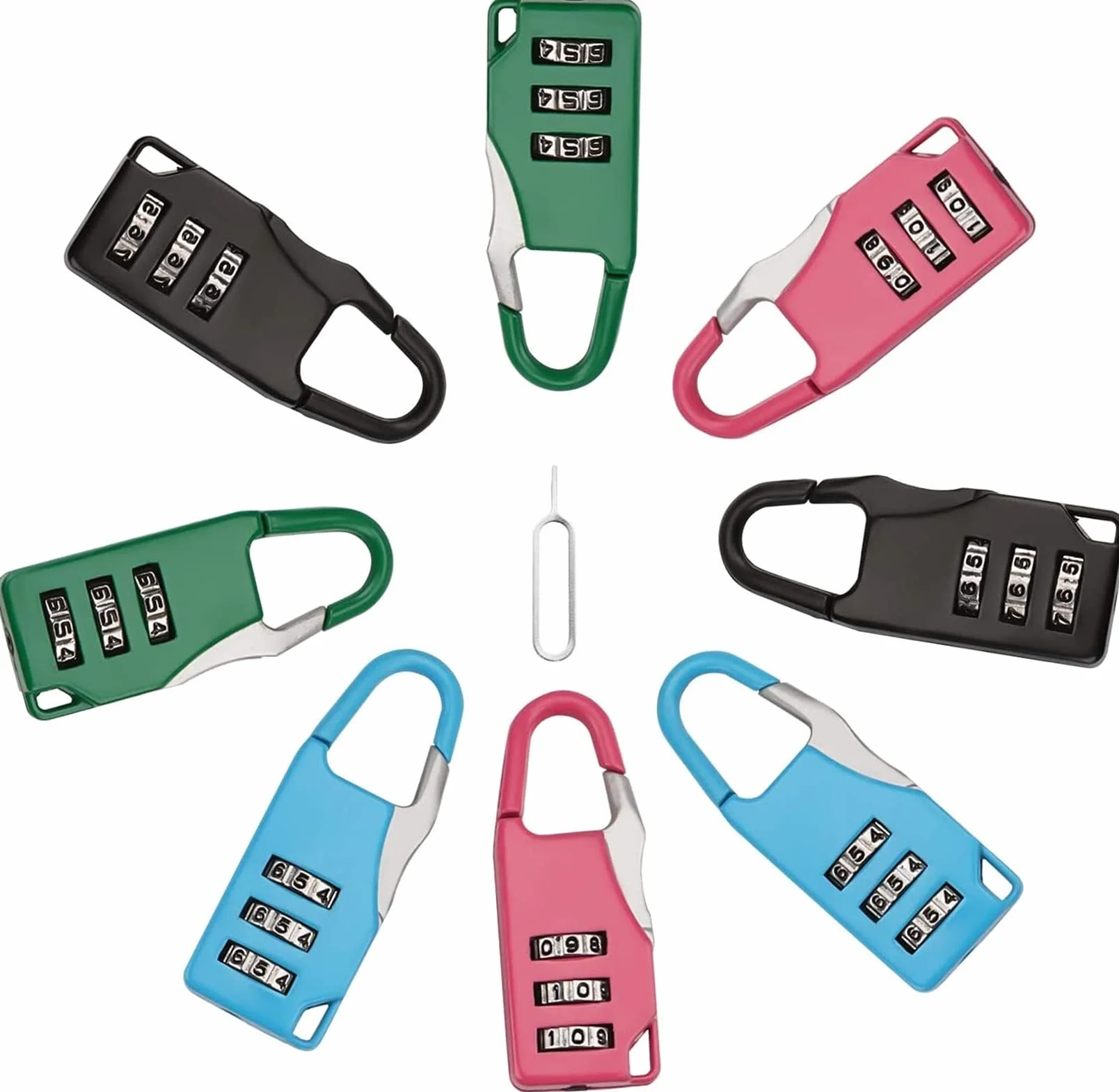 Candados de combinación, Candado de seguridad con bloqueo de código de 8 Uds for casillero escolar, candados de combinación for cobertizo al aire libre y gimnasio