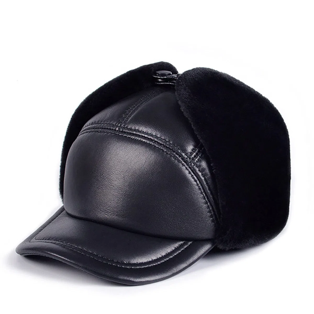 Gorro de Invierno for Hombre, Gorros térmicos, Gorro de Aviador, Gorro de Aviador con Orejeras, Gorro de trampero, Gorro Grueso de Piel de Oveja for Esquiar, Patinar y Escalar en Invierno