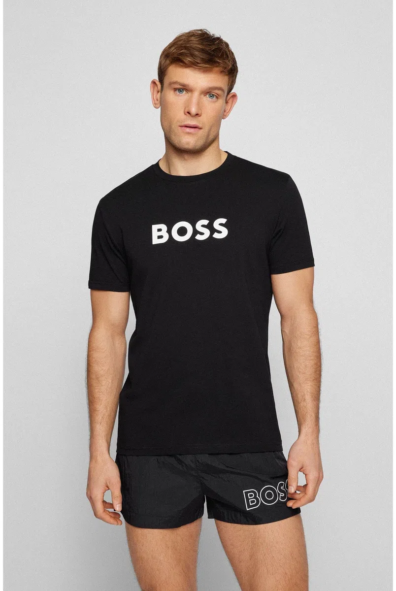 BOSS Camiseta RN para Hombre de Punto de algodón con protección UV SPF 50+