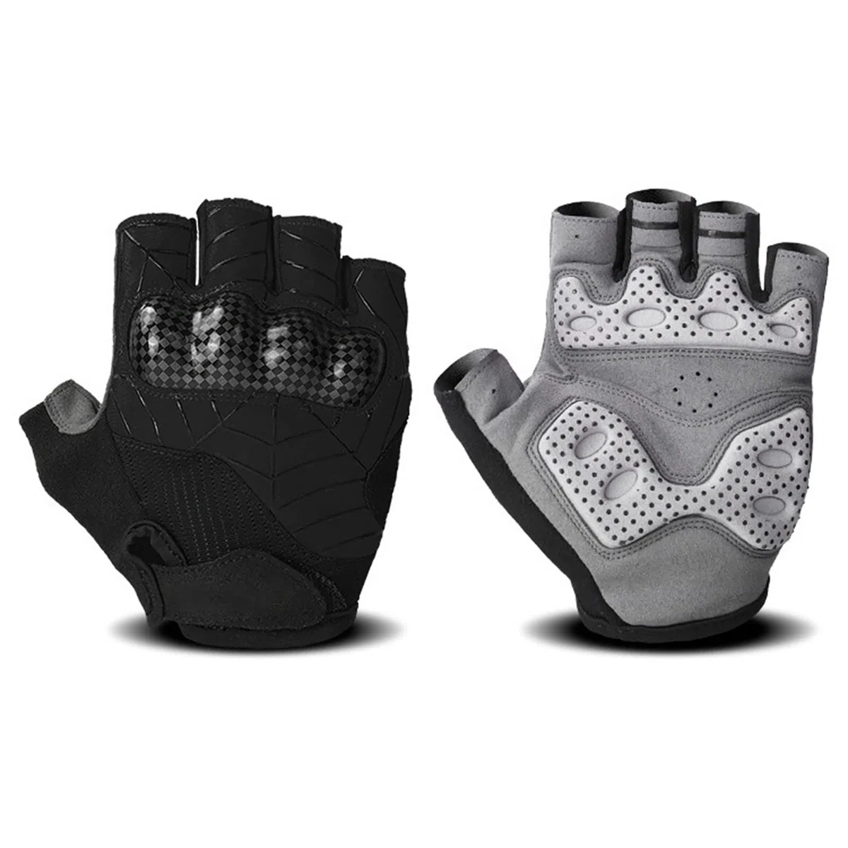 Desconocido Guantes de Ciclismo, Transpirables Guantes con Almohadillas Amortiguadoras para Bicicleta Montaña Bici Gimnasio, Hombre y Mujer
