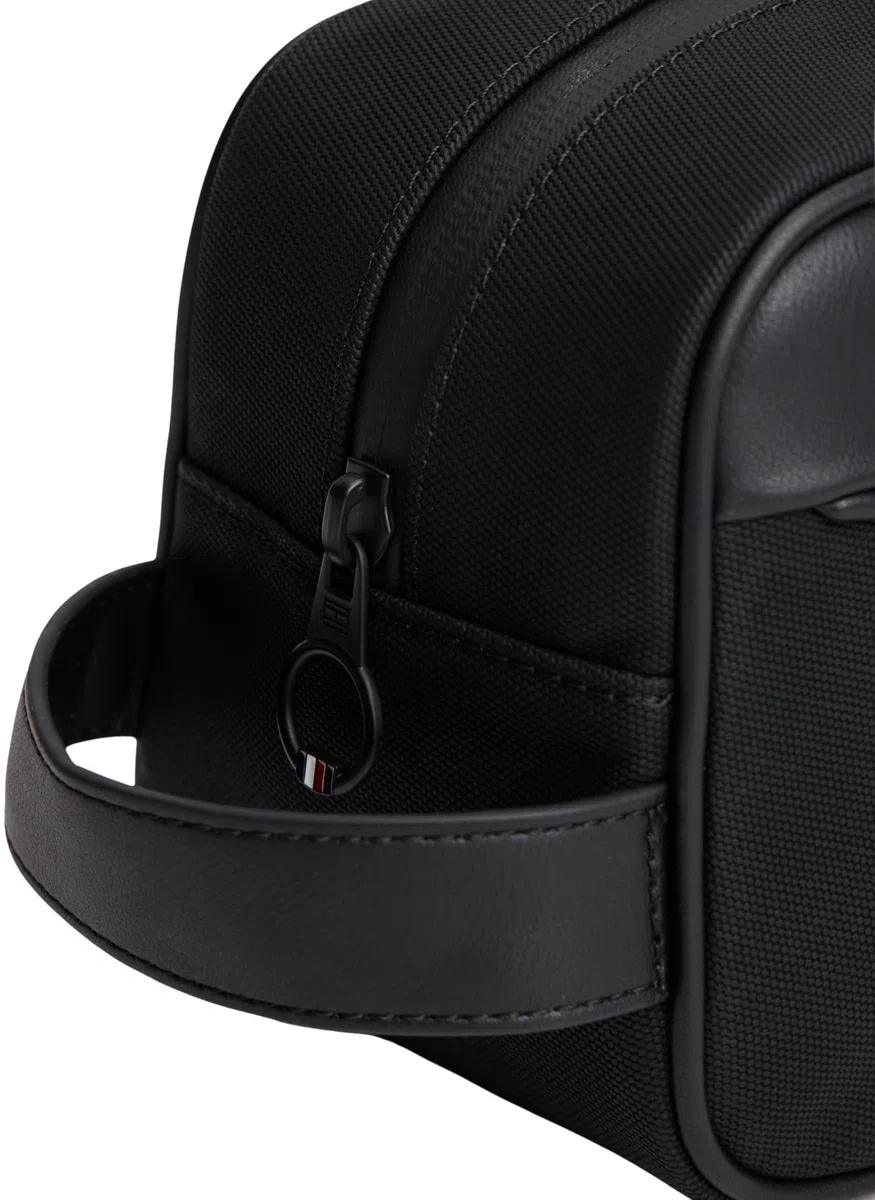 Tommy Hilfiger TH Foundation WASHBAG AM0AM13747 - Bolsa de Lavado para Hombre, Color Negro (Negro), Talla única