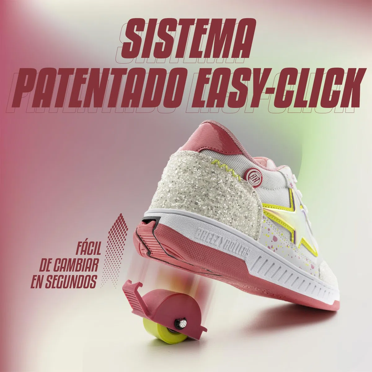 BREEZY ROLLERS Zapatos con ruedas para niños I Zapatillas de patinaje para niños I Desde zapatos de calle para niños hasta patines en pocos segundos. Sistema de clic patentado. Zapatillas con ruedas