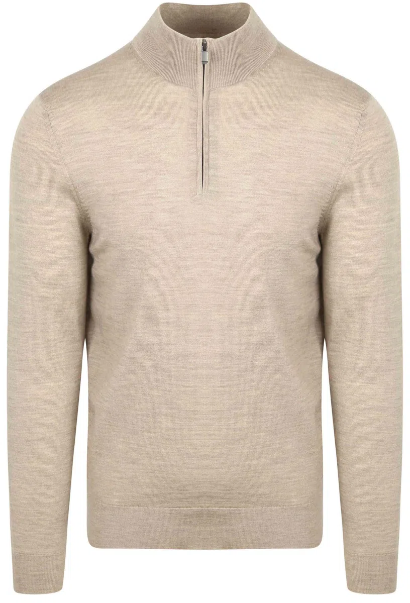 Suitable Jersey de lana de merino con media cremallera, talla para hombre, ropa ajustada, lana de merino, perfecto para otoño e invierno