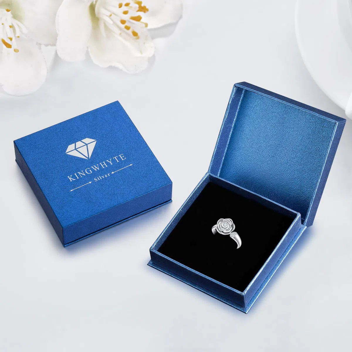 KINGWHYTE Anillo de plata de ley 925 con diseño de infinito para mujer, urna de cremación, cenizas, anillo de recuerdo, joyería para mujeres, madres, hombres y mascotas, Plata de ley
