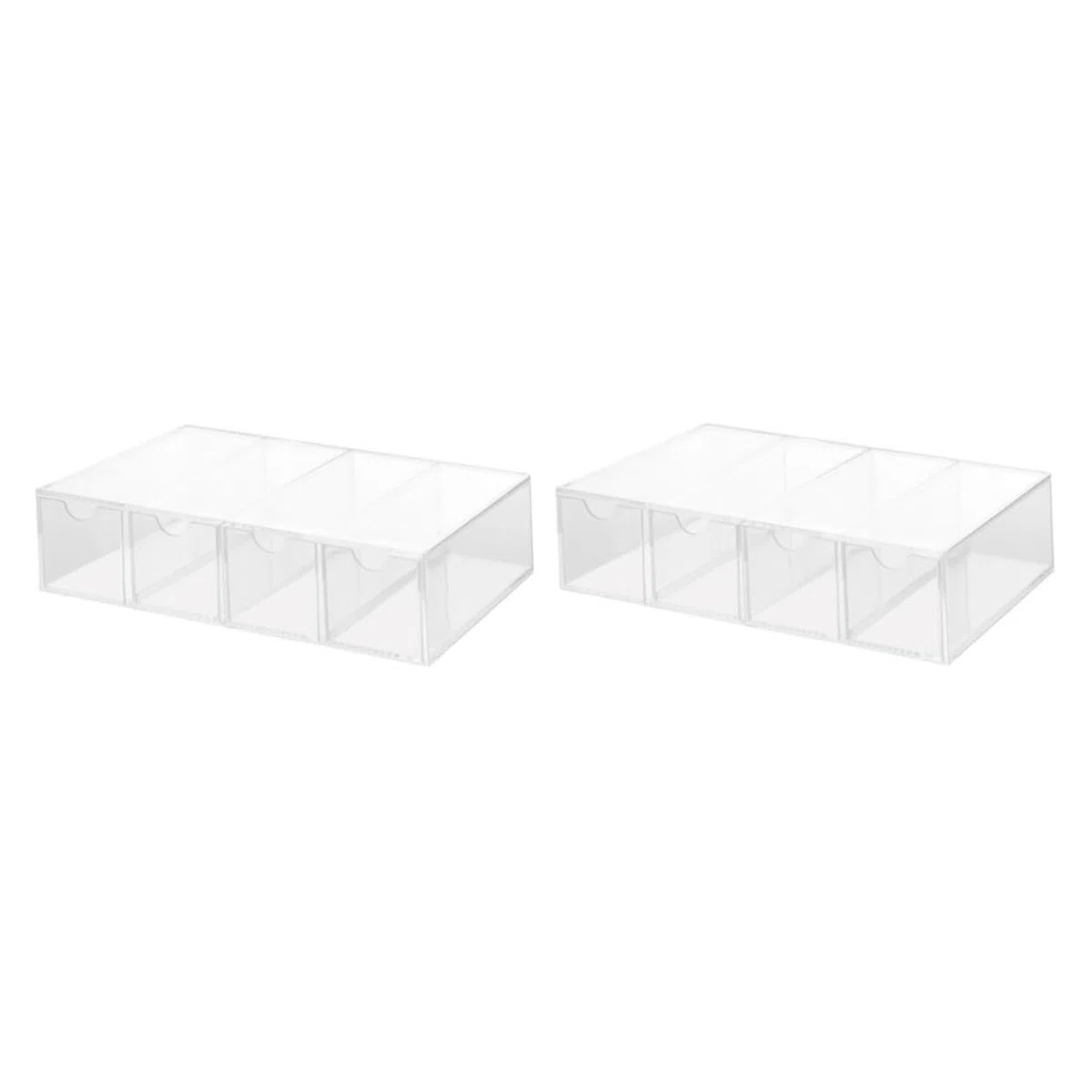 ibasenice Caja Expositora de Gafas de PS Transparente 2 Unidades, Diseño Simple para Almacenar y Exhibir Gafas en Tiendas o Escaparates