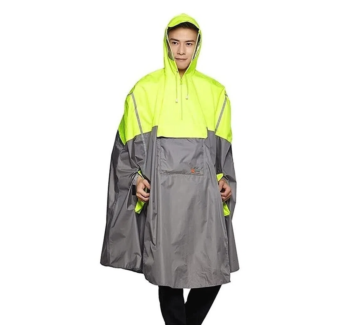 Chubasquero Impermeables Chaqueta De Ciclismo para Hombres Mujeres Adultos Cubierta De Lluvia Pesca Escalada Impermeable Ponchos De Lluvia Impermeables(Oranje)