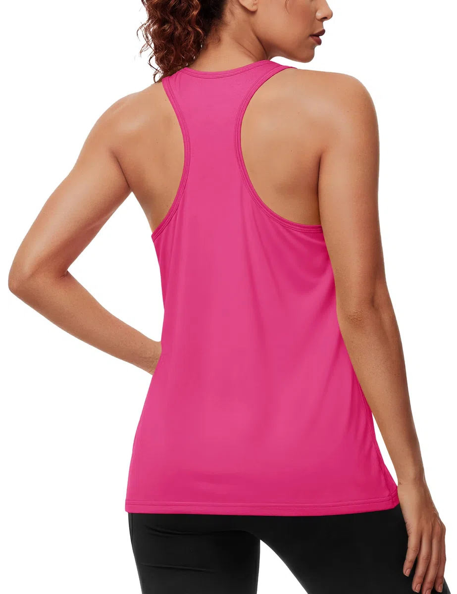 MAGCOMSEN Camiseta de tirantes para mujer, ligera, sin mangas, de secado rápido, deportiva, para correr, fitness, verano, para exteriores