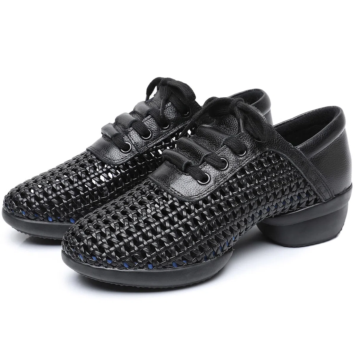 Zapatos de Baile Jazz Mujer con Suelas Divididas Zapatos de Entrenamiento Moderno Jazz con Cordones para Yoga Exteriores