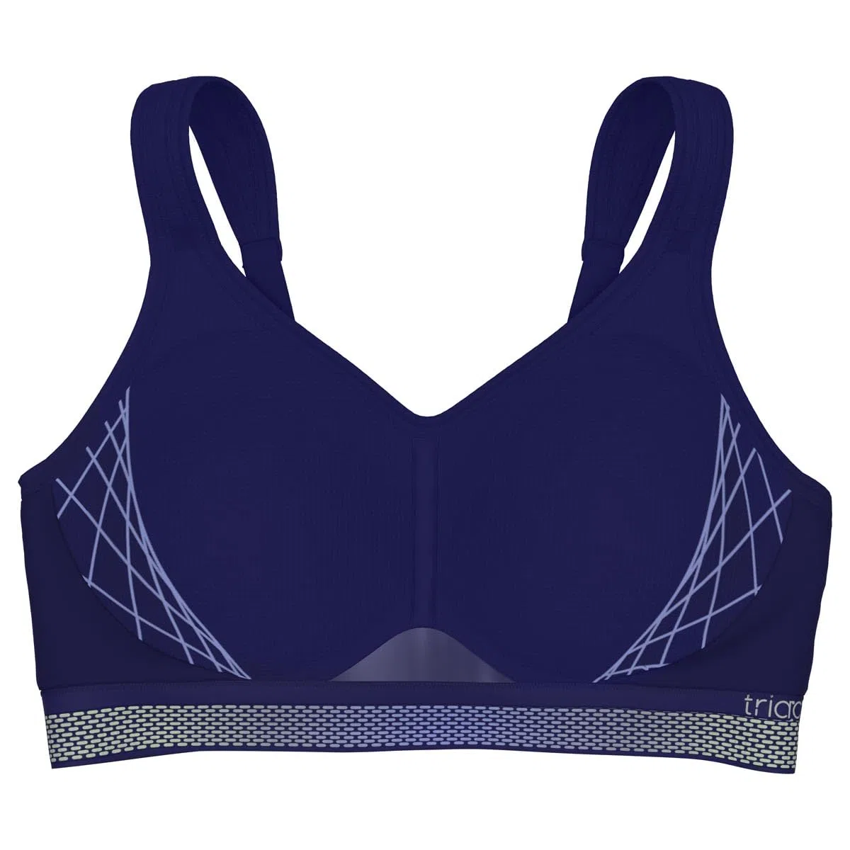 Triumph Triaction Cardio Flow P EX - Sujetador Deportivo para Mujer, sin Aros, Acolchado, Azul Oscuro, 70C