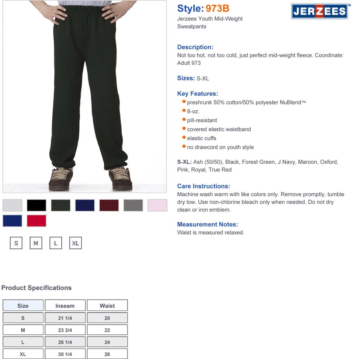 Jerzees NuBlend Fleece Joggers with Pockets, Relaxed Fit, Cotton Blend - Pantalones Deportivos Hombre