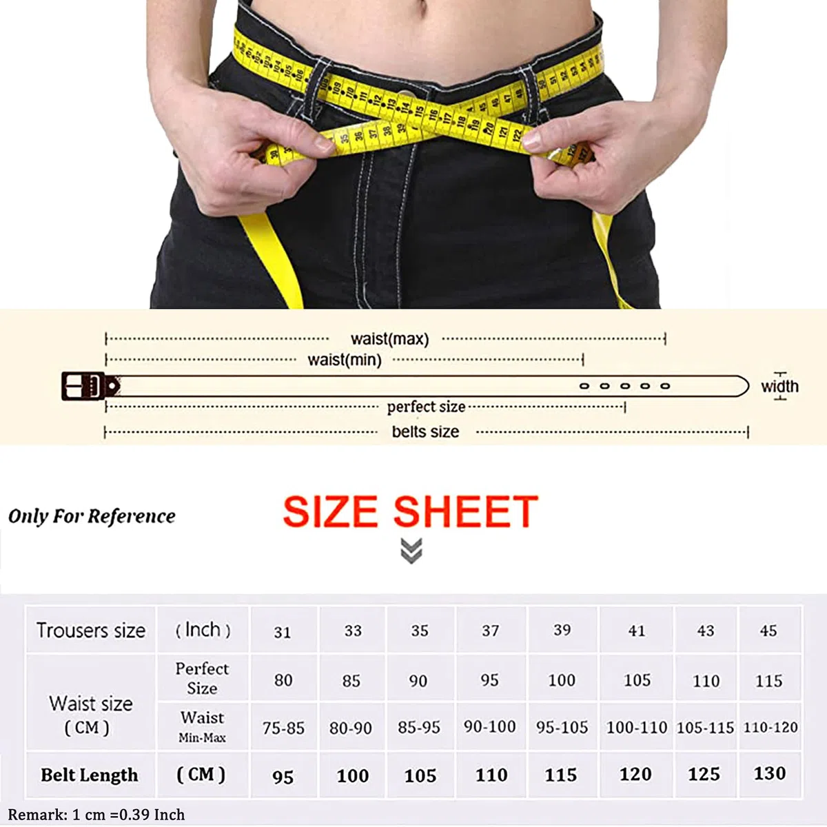 Cinturón, Trinquete de cuero genuino for hombre con hebilla automática deslizante 3D plateada, 1,38" (35 mm) de ancho - Hebilla ajustable (Color : Black, Size : 110cm/waist:36"~38")