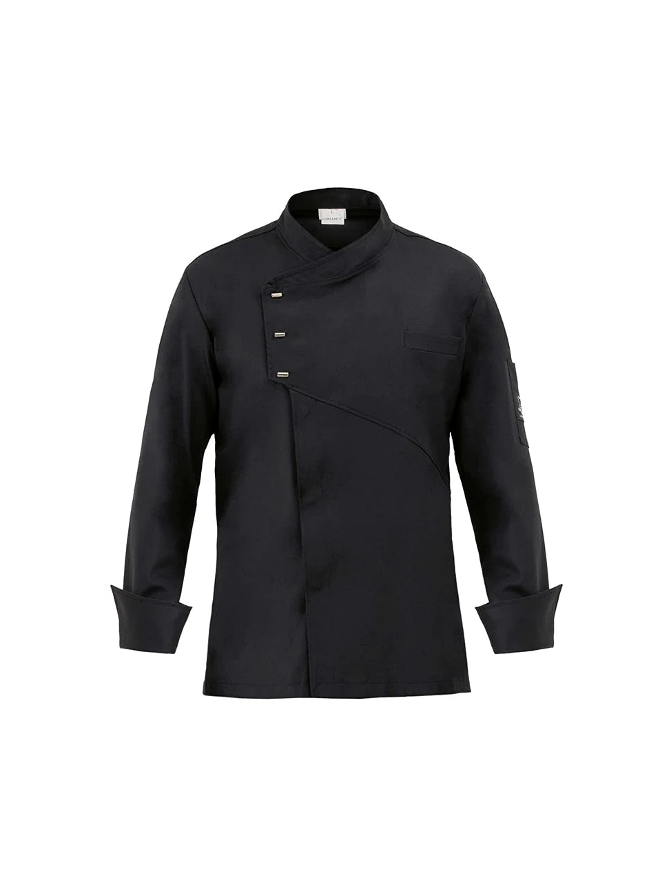 GIBLOR'S Art. 20P08G958 Chaqueta de cocinero Emanuel con botones a presión color azul, alta calidad, novedad 2020, Negro , M