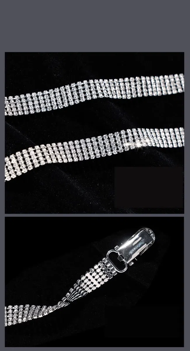 Correas de brasier sexy con diamantes de imitación para mujer, hebilla de metal, correas de hombro ajustables para brasier, tops, vestidos, estilo rock, fiesta, niñas