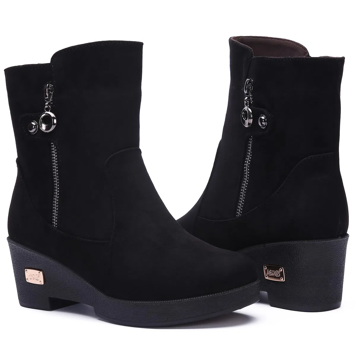Botas de Nieve Mujer Cuña Botines de Nieve Invierno Pelaje Forradas Impermeable Botas de Moda Plataforma Botas Cortas al Tobillo Talla 36-42
