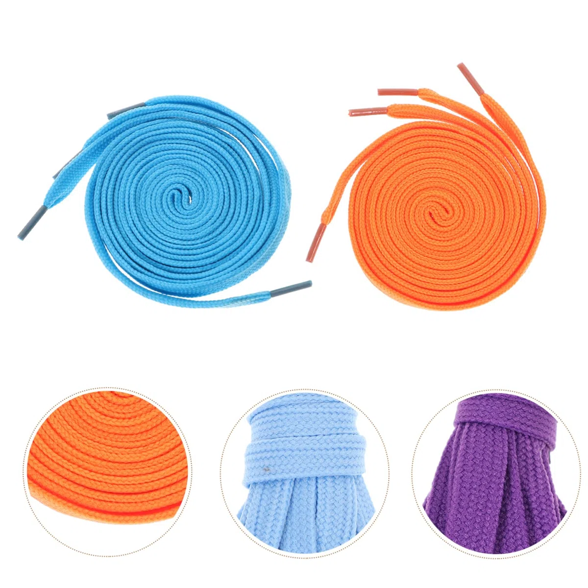 OUNONA Cordones de Zapatillas Planos Coloridos 12 Pares, Poliéster Nailon