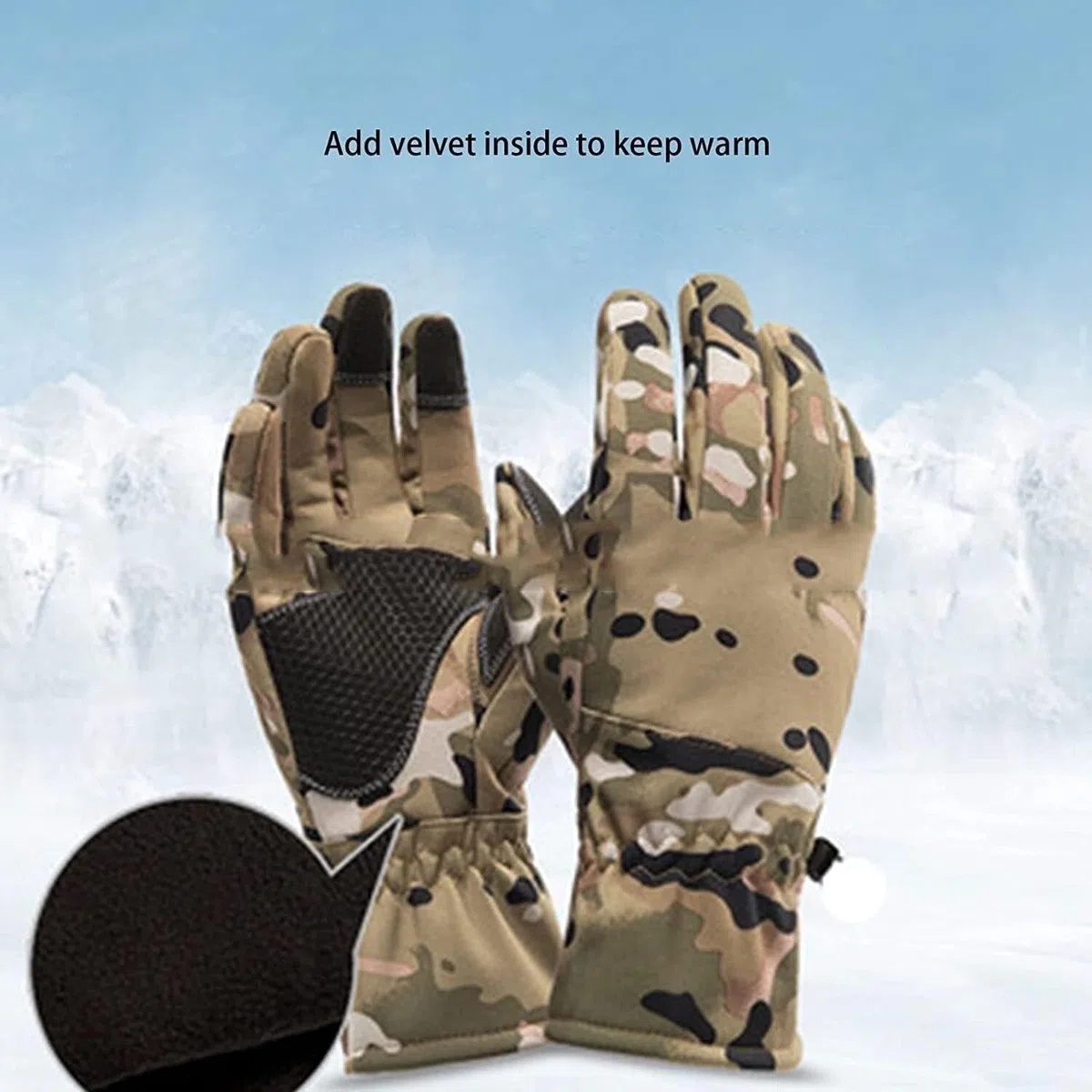 Guantes Viento Deportivos Guantes De Dedos Completos Cálidos For Invierno For Hombre, Esquí Al Aire Libre, Montañismo, Ciclismo Regalos De Invierno
