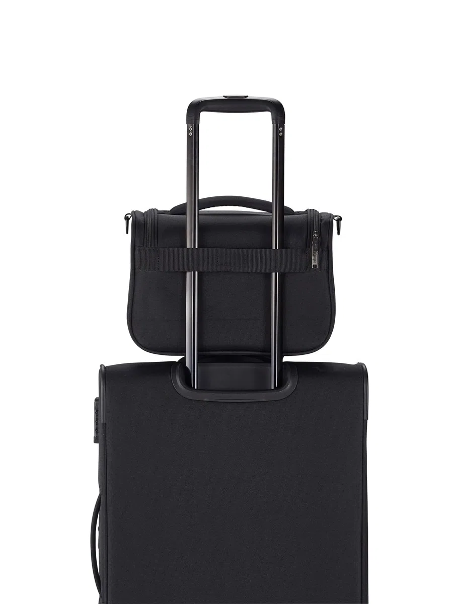 travelite Neceser para equipaje de mano, cuenco blando, serie CHIOS, estuche de belleza con organizador y función de enganche, 33 cm, 12 litros