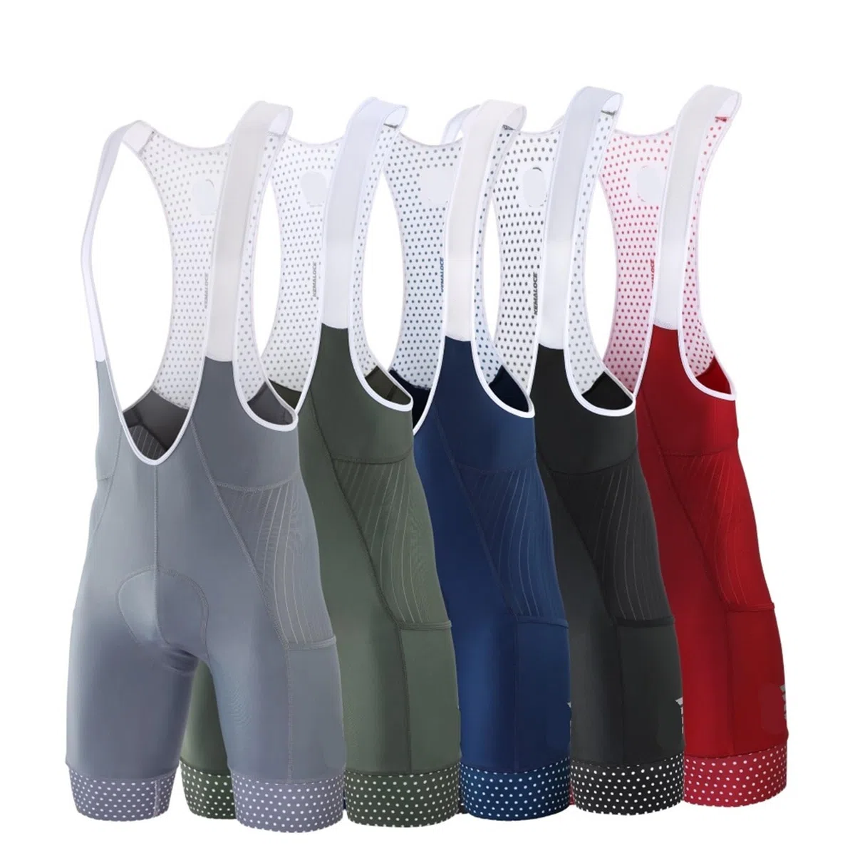 Pantalones Cortos de Ciclismo con Almohadilla de Gel for Hombre, Pantalones Cortos con Tirantes, Reflectantes y Transpirables, con Bolsillos Traseros Culotte Ciclismo Hombre(Grey,4XL(EUR 3XL))