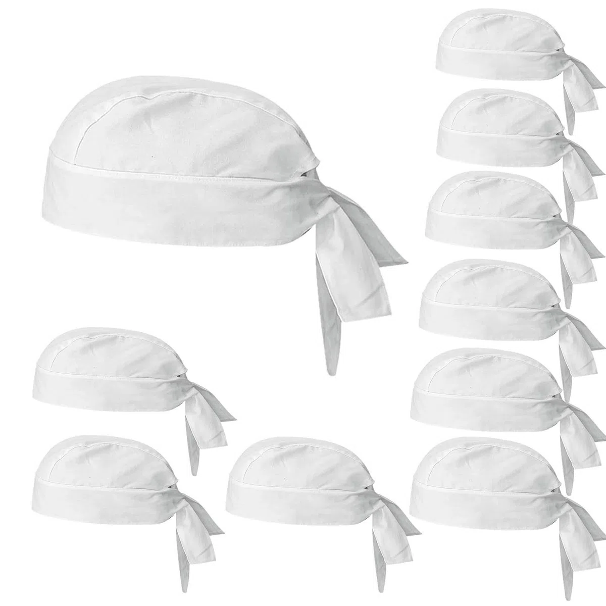 MISEMIYA - Gorro Bandana Gorro Chef Bandana Gorro Cocinero Gorro Camarero Gorro Carnicero - Ref.926 - Negro, Pack* 100 Pcs