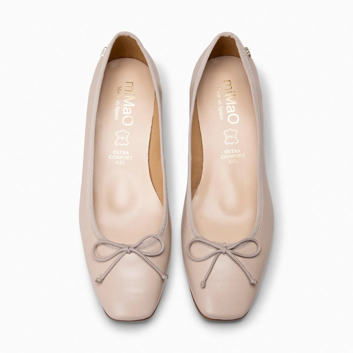 miMaO. Bailarinas para Mujer en Piel de napa con Plantilla de Gel. Diseñado y Fabricado en España