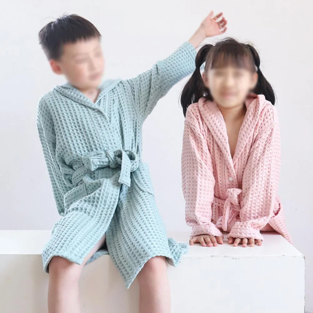 Albornoz NiñO Albornoz NiñA Piscina Pijama Universal Suave,Transpirable,Absorbente Agua,Grueso,Doble Capa,con Capucha de AlgodóN,para NiñOs y NiñAs