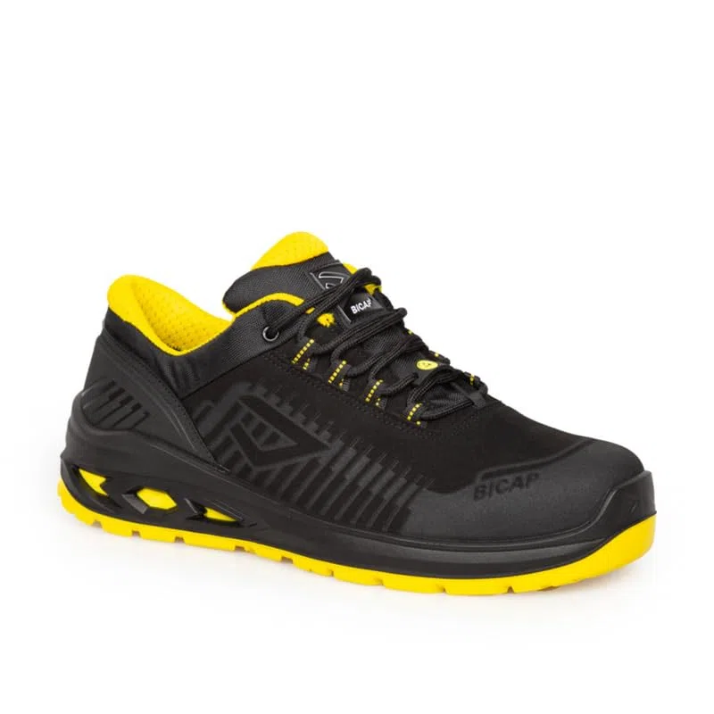 Bicap Aikido S3S - Zapatos de seguridad para hombre y mujer, puntera de aluminio, lámina de cero perforación, suela de poliuretano Bidensity, soporte BI-equilibrado, transpirable, ligero, sector