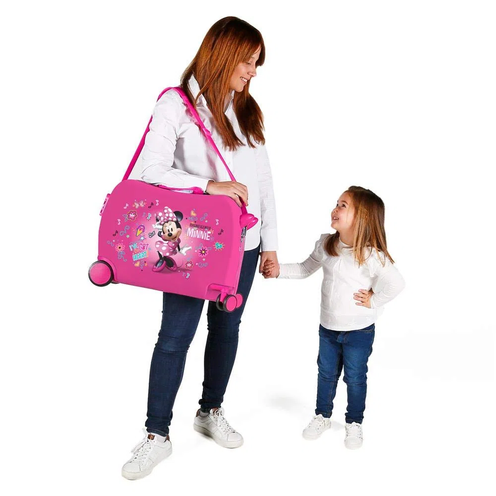 Disney Minnie Stickers Maleta Infantil Rosa 50x38x20 cms Rígida ABS Cierre combinación 34L 2,1Kgs 2 Ruedas Equipaje de Mano