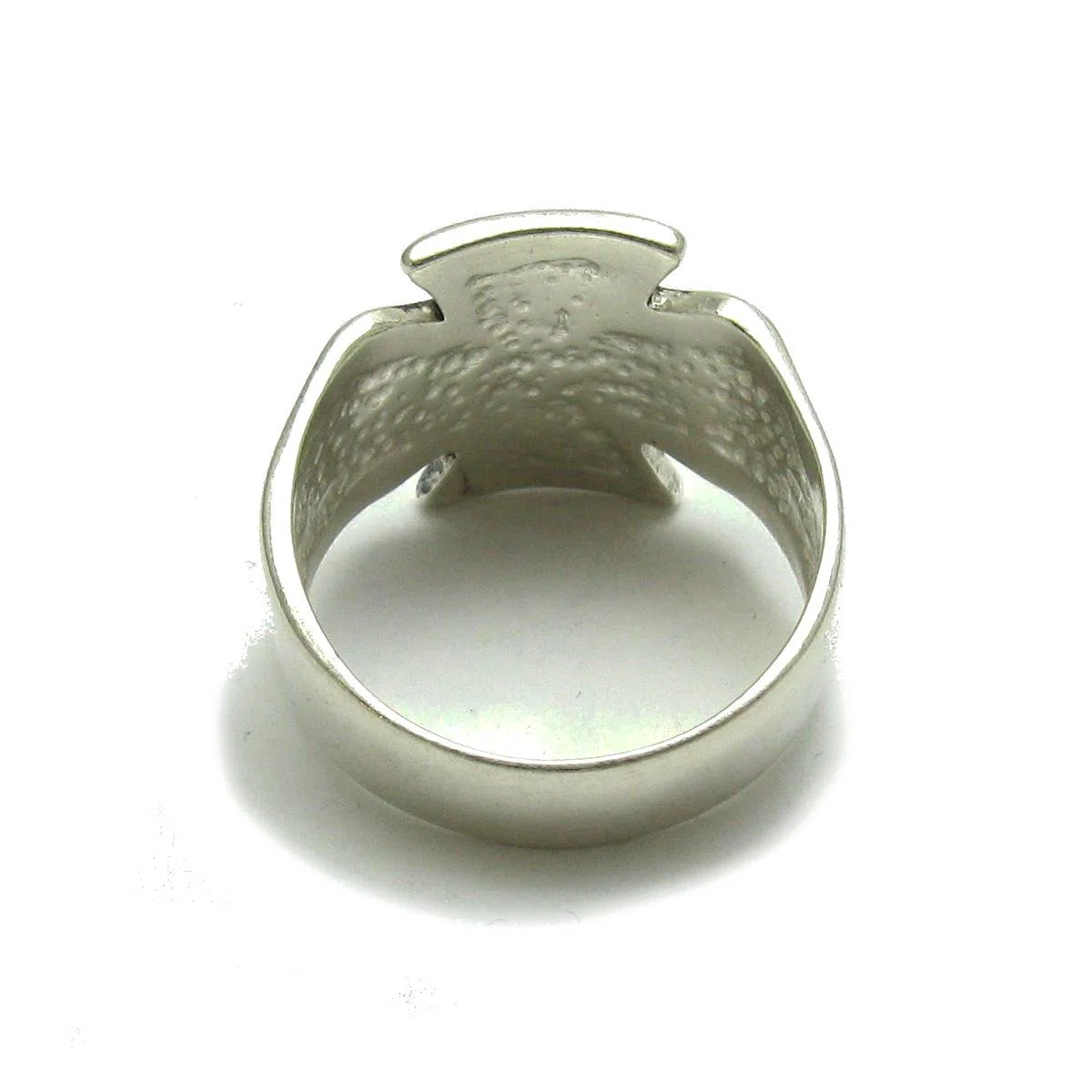 Anillo de plata de ley sólido 925 Cruzar R000272