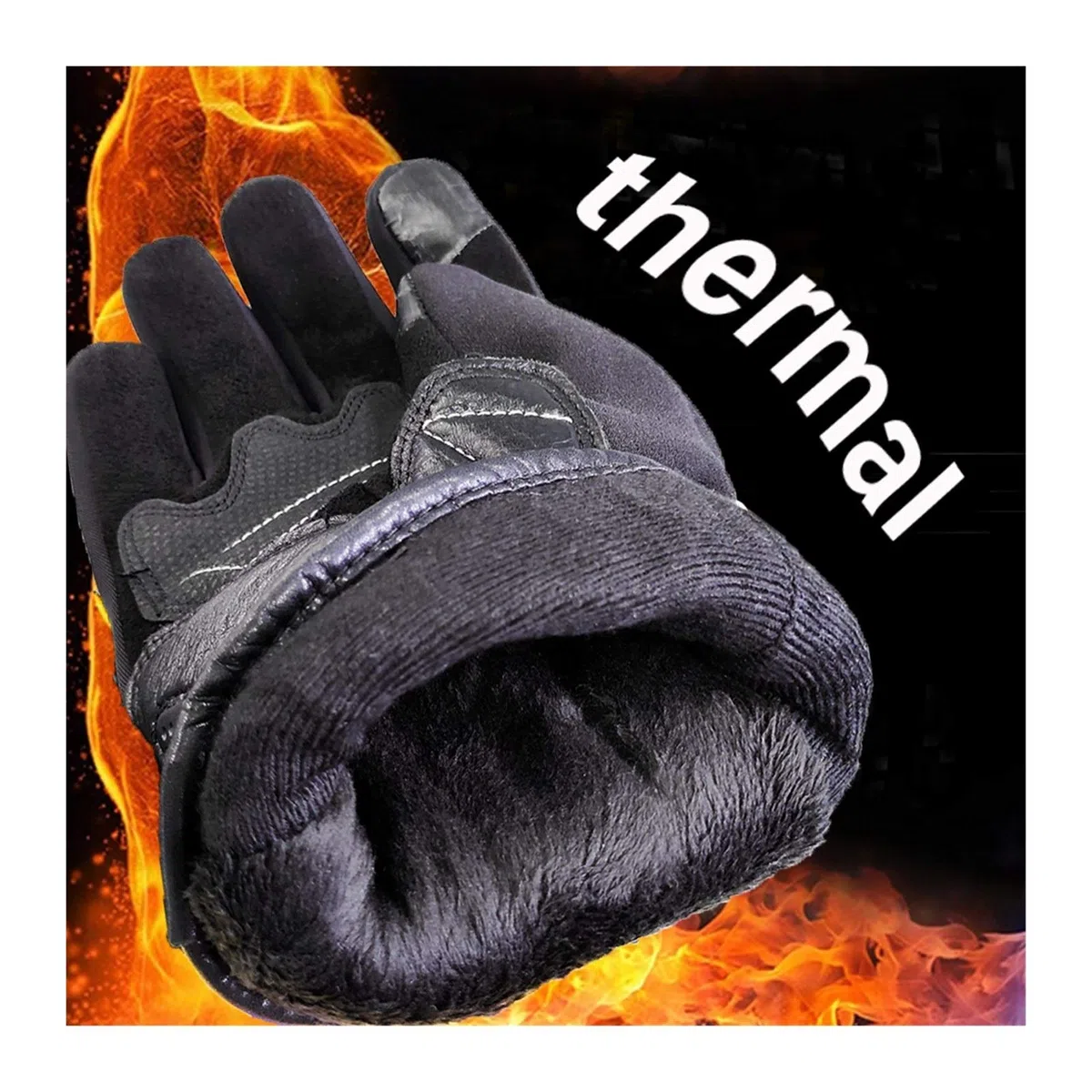 Guantes de ciclismo de invierno, guantes térmicos impermeables para hombres y mujeres, al aire libre, resistentes al viento, cálidos, para motocicleta, pantalla táctil, guantes de bicicleta