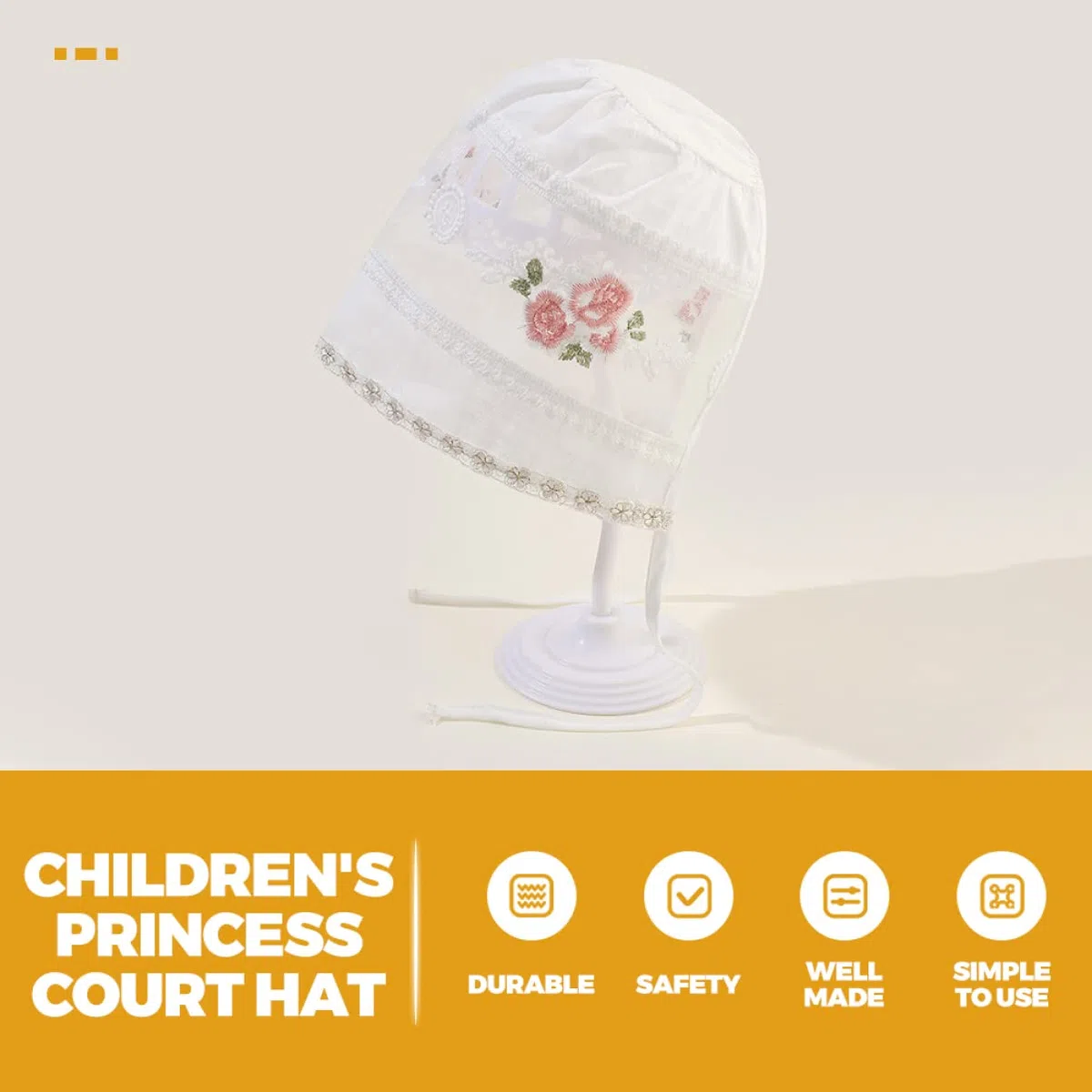 Sombrero de Sombrero bebé Gorro fotográfico bebé Sombreros de Chicas Gorra con Forro de Muselina Sombrero de Sol para pequeños Sombreros de niña algodón