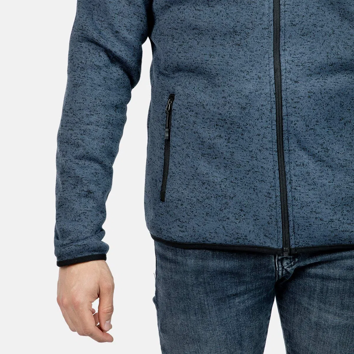 Izas SAMAUN M Chaqueta Polar de Punto para Hombre con Cuello Alto y Bolsillos Ventrales. Tejido de Calidad y Confortable para Mantener el Calor. Ropa Térmica de Montaña y Senderismo